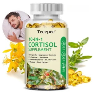 Cortisol Supplements, 10-in-1, 120 Capsules